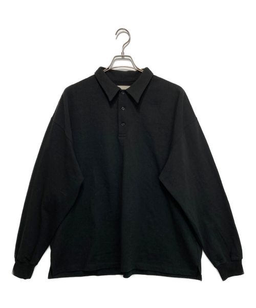 yokosakamoto（ヨウコサカモト）yokosakamoto (ヨウコサカモト) L/S POLO ブラック サイズ:Lの古着・服飾アイテム