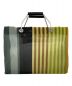 MARNI (マルニ) MARKET STRIPE BAG MINI/フラワーカフェストライプトートバッグ ブラック×ブラウン：13000円