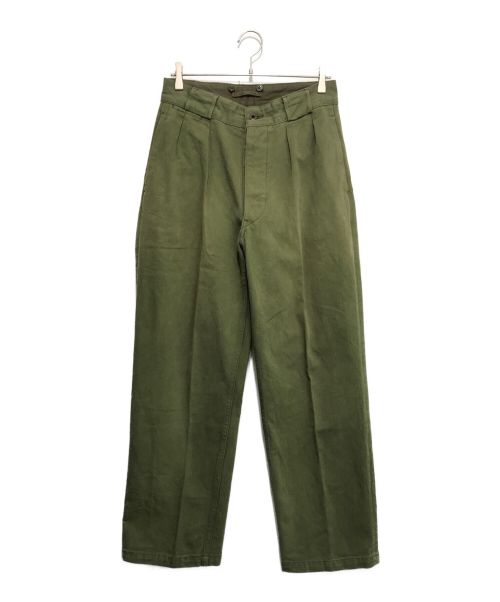 NIGEL CABOURN（ナイジェルケーボン）NIGEL CABOURN (ナイジェルケーボン) 2PLEATS WIDE PT VINTAGE TWILL カーキ サイズ:32の古着・服飾アイテム