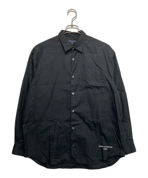 COMME des GARCONS HOMME（コムデギャルソン オム）COMME des GARCONS HOMME (コムデギャルソン オム) 綿ブロード L/Sシャツ ブラック サイズ:Mの古着・服飾アイテム