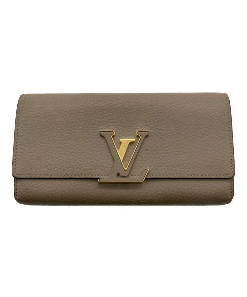 LOUIS VUITTON（ルイ ヴィトン）LOUIS VUITTON (ルイ ヴィトン) 2つ折り財布/ポルトフォイユ・カプシーヌ ベージュの古着・服飾アイテム