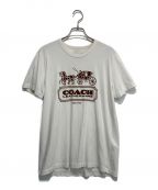 COACHコーチ）の古着「ロゴTシャツ」｜ホワイト