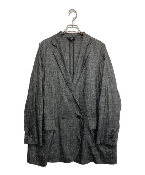 theory（セオリー）theory (セオリー) ECO SHARKSKIN/DB BOY JKT/ダブルジャケット グレー サイズ:4の古着・服飾アイテム