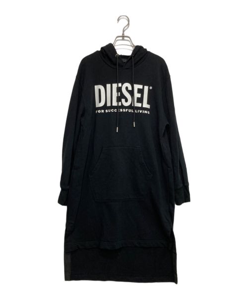 DIESEL（ディーゼル）DIESEL (ディーゼル) パーカーワンピース ブラック サイズ:XXS（165/76A）の古着・服飾アイテム