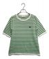 LACOSTE（ラコステ）の古着「クールマックスボーダーニットTシャツ」｜ホワイト×グリーン