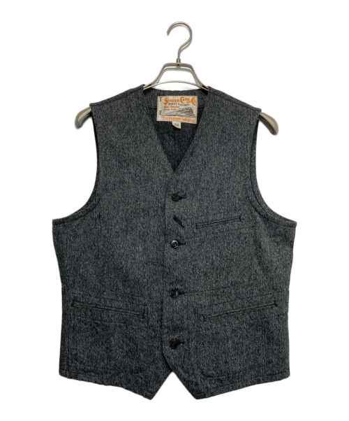 SUGAR CANE（シュガーケーン）SUGAR CANE (シュガーケーン) 9oz. BLACK COVERT WORK VEST/9oz. ブラックコバート ワークベスト グレー サイズ:38の古着・服飾アイテム