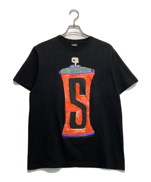 stussy（ステューシー）stussy (ステューシー) SPRAYCAN TEE ブラック サイズ:Mの古着・服飾アイテム