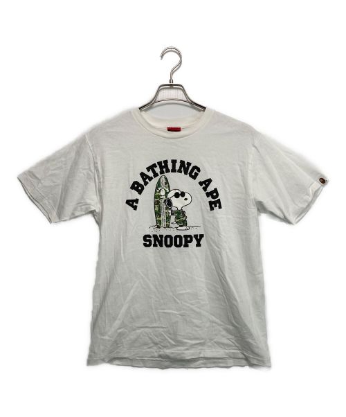 PEANUTS（ピーナッツ）PEANUTS (ピーナッツ) A BATHING APE (アベイシングエイプ) Tシャツ ホワイト サイズ:Mの古着・服飾アイテム