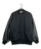 Graphpaperグラフペーパー）の古着「LIGHT MELTON STADIUM JACKET」｜ブラック