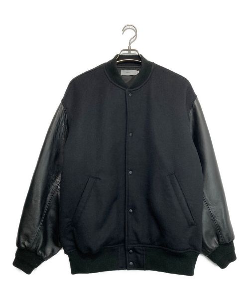 Graphpaper（グラフペーパー）Graphpaper (グラフペーパー) LIGHT MELTON STADIUM JACKET ブラック サイズ:1の古着・服飾アイテム