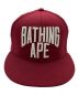 New Era (ニューエラ) A BATHING APE (アベイシングエイプ) 刺繍ロゴキャップ ボルドー：8000円