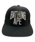 A BATHING APE (アベイシングエイプ) 刺繍ロゴキャップ ブラック：5000円