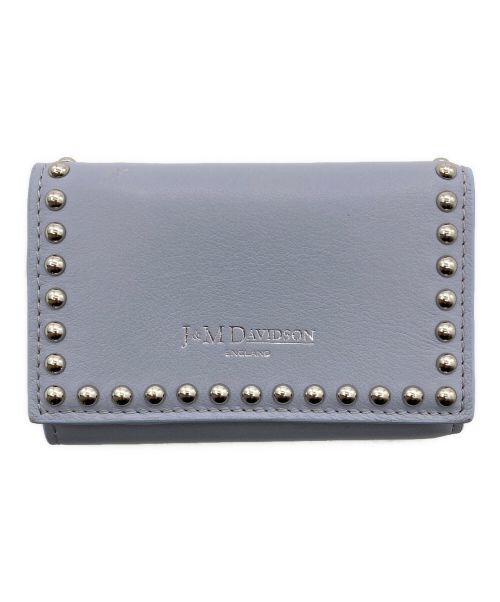 J&M DAVIDSON（ジェイ＆エム デヴィッドソン）J&M DAVIDSON (ジェイ＆エム デヴィッドソン) FOLD WALLET WITH STUDS/スタッズウォレット ペールブルーの古着・服飾アイテム