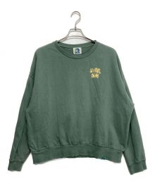 9090×overprint（9090×オーバープリント）の古着「Hime Skater Girl Sweat」｜グリーン