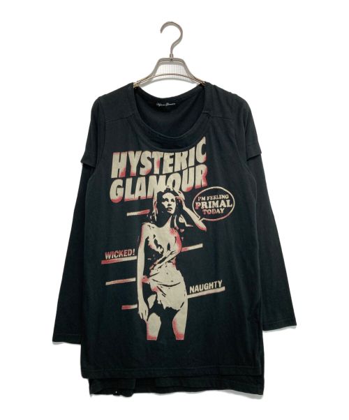 Hysteric Glamour（ヒステリックグラマー）Hysteric Glamour (ヒステリックグラマー) レイヤードプリントットソー ブラック サイズ:FREEの古着・服飾アイテム