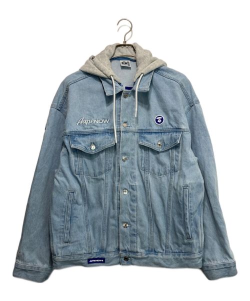 Aape BY A BATHING APE（エーエイプ バイ アベイシングエイプ）AAPE BY A BATHING APE (エーエイプ バイ アベイシングエイプ) AAPE DENIM JACKET ネイビー サイズ:XLの古着・服飾アイテム