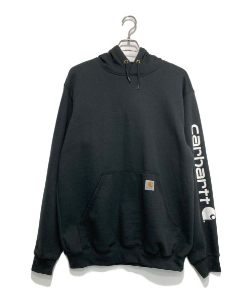 CarHartt（カーハート）CarHartt (カーハート) ロゴパーカー ブラック サイズ:Mの古着・服飾アイテム