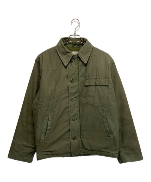 U'S NAVY（ユーエスネイビー）U'S NAVY (ユーエスネイビー) A-2 デッキジャケット オリーブ サイズ:Mの古着・服飾アイテム