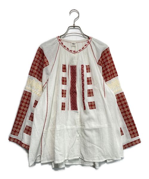 Ron Herman（ロンハーマン）Ron Herman (ロンハーマン) Mandala Embroidery Blouse ホワイト×レッド サイズ:XSの古着・服飾アイテム