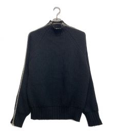 JOHN LAWRENCE SULLIVAN（ジョンローレンスサリバン）の古着「ZIPPED KNIT SWEATER」｜ブラック