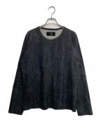 Y'sワイズ）の古着「NYLON/POLYURETHANE TRICOT LONG SLEEVE T-SHIR」｜ブラック