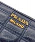 中古・古着 PRADA (プラダ) VIT. SHINE QUILT/ラウンドファスナーロングウォレット ネイビー：9000円