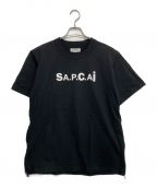 A.P.C.×sacaiアーペーセー×サカイ）の古着「SIDE ZIP LOGO TEE」｜ブラック