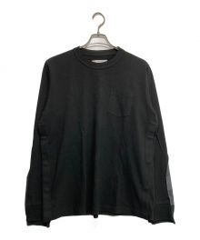 sacai（サカイ）の古着「Buffalo Check L S T-SHIRT」｜ブラック