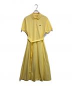 LACOSTEラコステ）の古着「ベルトデザインポロシャツドレス」｜イエロー