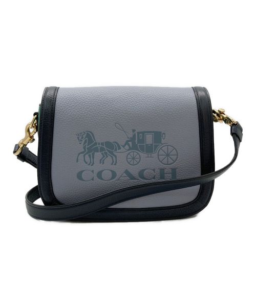 COACH（コーチ）COACH (コーチ) カラーブロック ショルダーバッグ ライトグレーの古着・服飾アイテム