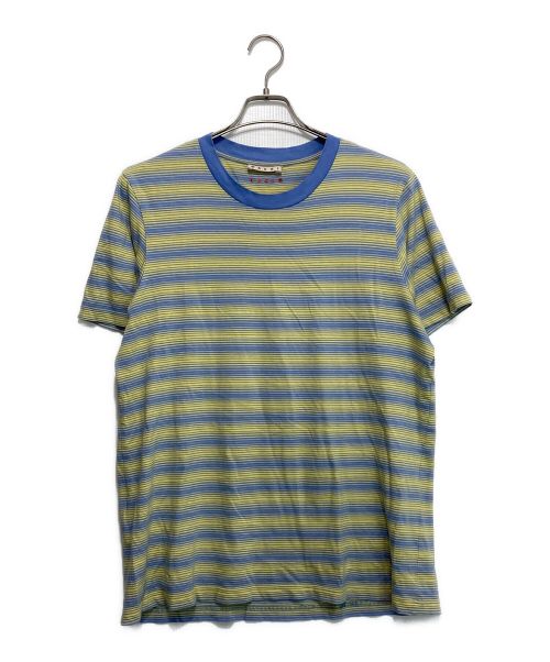 MARNI（マルニ）MARNI (マルニ) STRIPE T-SHIRT ブルー×イエロー サイズ:48の古着・服飾アイテム