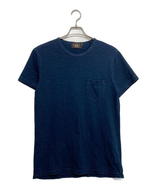 RRL（ダブルアールエル）RRL (ダブルアールエル) インディゴ染め 天竺 ポケットTシャツ ネイビー サイズ:Mの古着・服飾アイテム