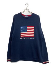 CHAPS RALPH LAUREN（チャップス ラルフローレン）の古着「［OLD］90's 星条旗ニット」｜ネイビー