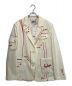 13DE MARZO（トレセ デ マルソ）の古着「WHITE SKETCHED Letter Jacket」｜アイボリー×レッド