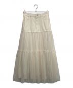 RAY BEAMSレイ ビームス）の古着「Tulle Kirikae Tiered Skirt/チュール キリカエ ティアード スカート」｜アイボリー