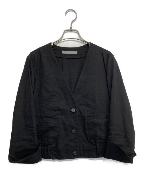 theory luxe（セオリーリュクス）theory luxe (セオリーリュクス) ORGANIC CRUNCH ASLA C/リネンーカラージャケット ブラック サイズ:40の古着・服飾アイテム