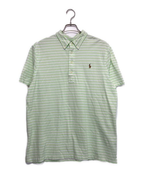 RALPH LAUREN（ラルフローレン）RALPH LAUREN (ラルフローレン) ボーダーポロシャツ 黄緑 サイズ:Lの古着・服飾アイテム