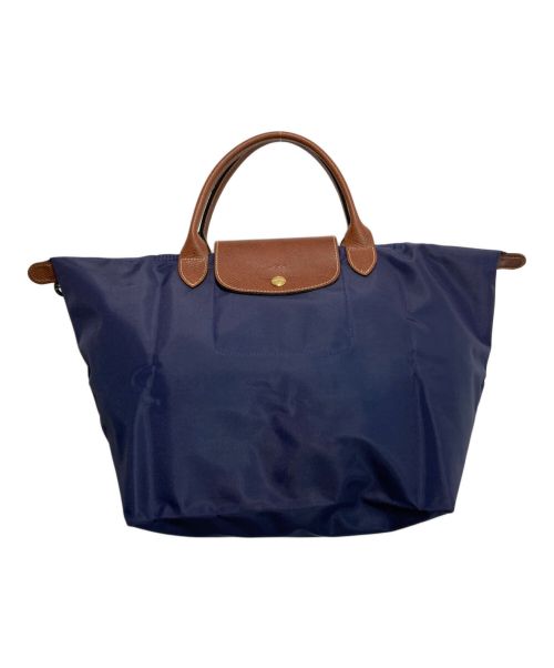 LONGCHAMP（ロンシャン）LONGCHAMP (ロンシャン) 折り畳みハンドバッグ ネイビーの古着・服飾アイテム