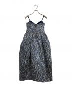 MAISON SPECIALメゾンスペシャル）の古着「Metallic Flower 2way One-piece Dress」｜ネイビー