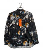 COMME des GARCONS SHIRTコムデギャルソンシャツ）の古着「Cotton poplin with futura print」｜ブラック