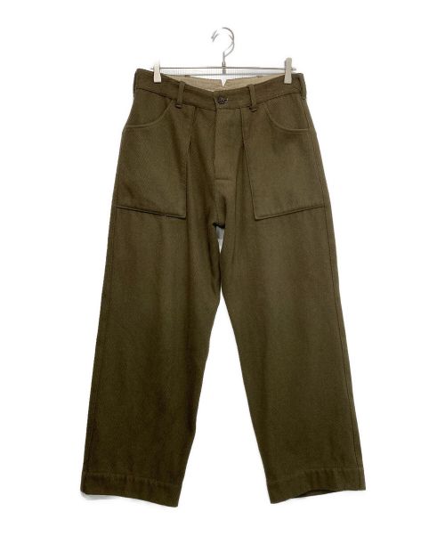 Willow Pants（ウィローパンツ）Willow Pants (ウィローパンツ) リネンブレンドペインターパンツ カーキ サイズ:1の古着・服飾アイテム