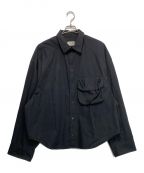 H&M×HERON PRESTONエイチアンドエム×ヘロンプレストン）の古着「ボクシーシャツジャケット」｜ブラック