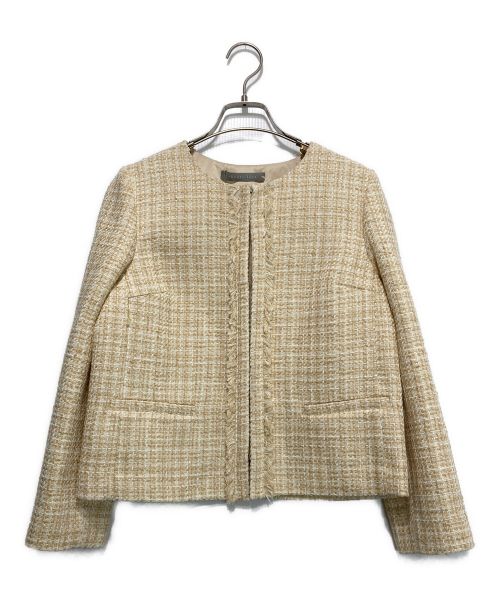 theory luxe（セオリーリュクス）theory luxe (セオリーリュクス) ツイードジャケット ベージュ サイズ:38の古着・服飾アイテム