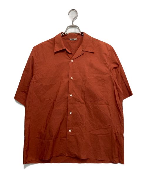 AURALEE（オーラリー）AURALEE (オーラリー) SELVEDGE WEATHER CLOTH HALF SLEEVED SHIRTS ブラウン サイズ:4の古着・服飾アイテム