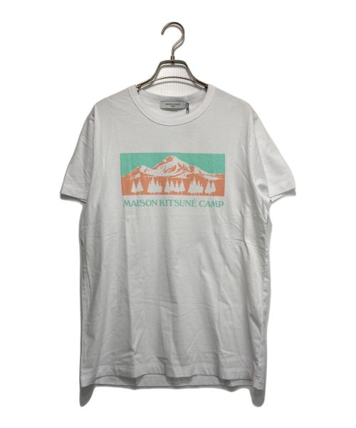 maison kitsune（メゾンキツネ）maison kitsune (メゾンキツネ) MOUNTAIN CAMP CLASSIC TEE-SHIRT ホワイト サイズ:L 未使用品の古着・服飾アイテム