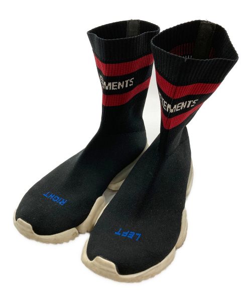 vetement（ヴェットモン）vetement (ヴェットモン) REEBOK (リーボック) Sock Runner ブラック サイズ:28の古着・服飾アイテム