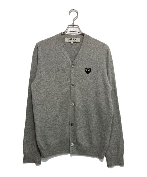 PLAY COMME des GARCONS（プレイ コムデギャルソン）PLAY COMME des GARCONS (プレイ コムデギャルソン) ハートワッペンカーディガン グレー サイズ:Lの古着・服飾アイテム