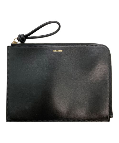 JIL SANDER（ジルサンダー）JIL SANDER (ジルサンダー) GIRO ENVELOPE CLUTCH ブラックの古着・服飾アイテム