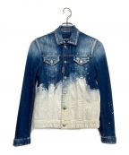 DSQUARED2ディースクエアード）の古着「paint denim jacket」｜スカイブルー