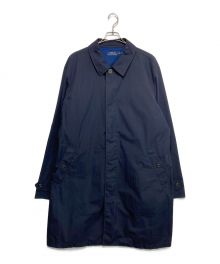 POLO RALPH LAUREN（ポロ・ラルフローレン）の古着「Bal collar COAT/ロングトレンチコート」｜ネイビー